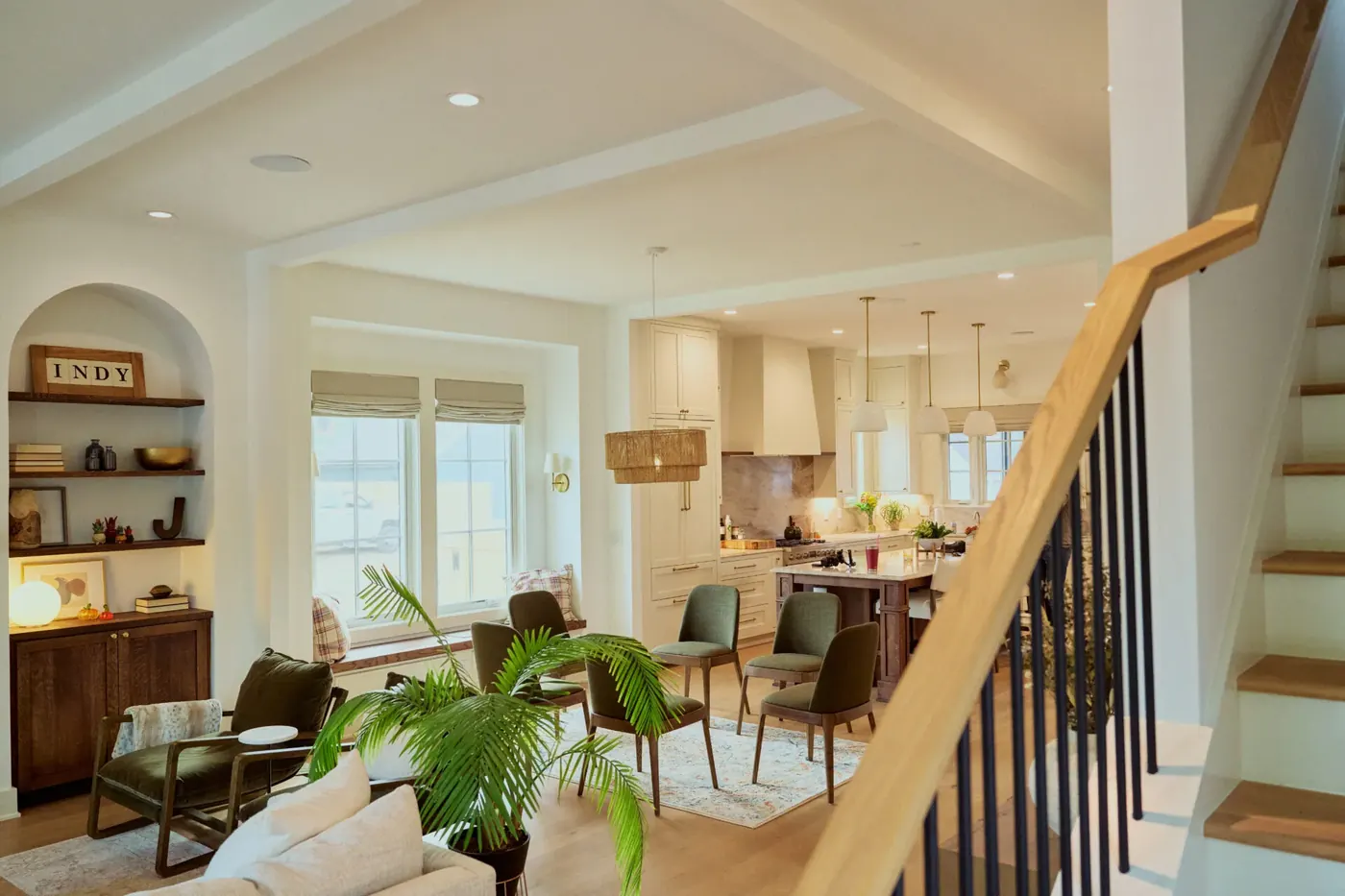 Cellular shades in a Shelbyville living room