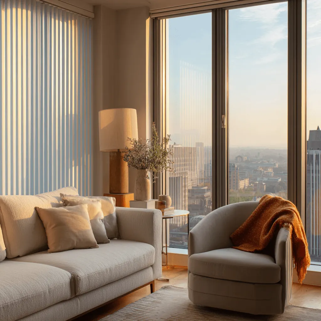 Cellular shades in a Shelbyville living room